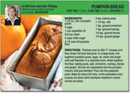 Pumpkin Bread Recipe Postcards