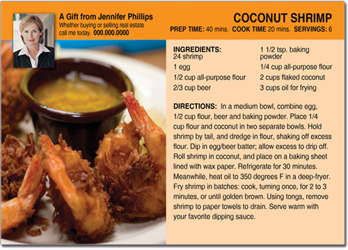 Shrimp Recipe Postcards